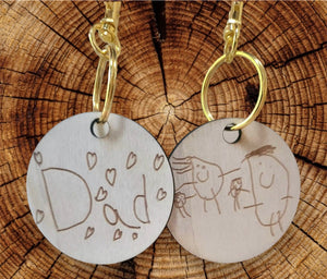Personalized Kids Drawing/Handwriting Keychains