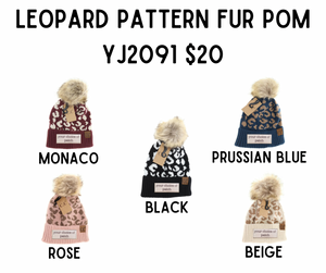 LEOPARD PATTERN FUR POM- YJ2091