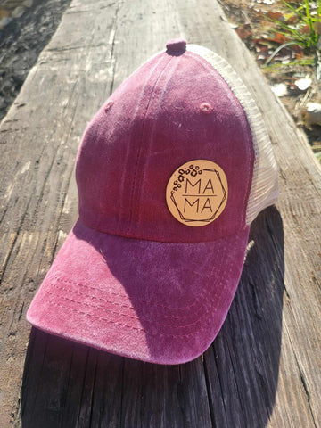 MAMA LEATHER PATCH HAT
