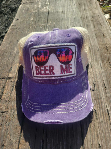 BEER ME FABRIC PATCH HAT