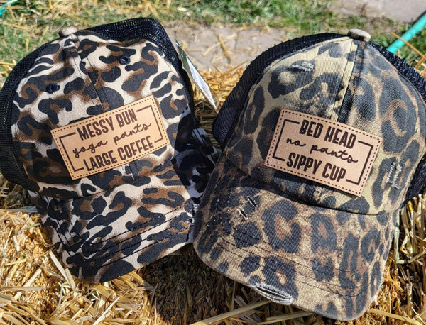 Messy Bun/ Bed Head- Mom & Mini Leather Patch, PATCH ONLY (Must Choose Each Patch Separately)