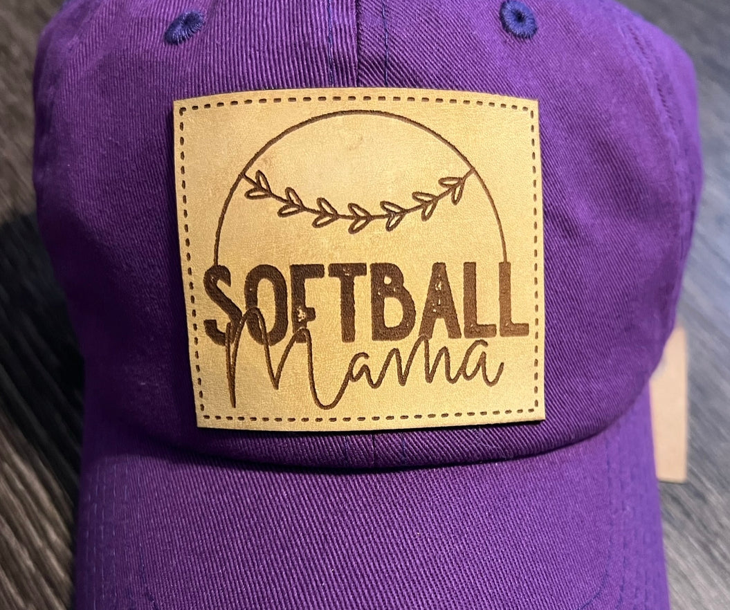 Softball Mama Leather Patch