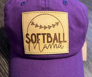 Softball Mama Leather Patch