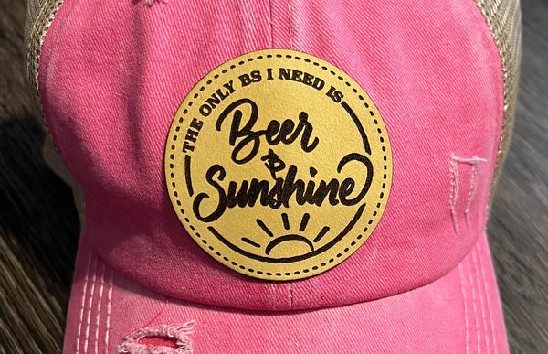 Beer & Sunshine Leather Patch