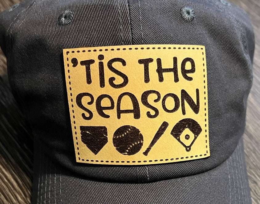 ‘Tis The Season Baseball Leather Patch