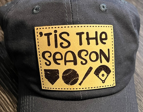 ‘Tis The Season Baseball Leather Patch