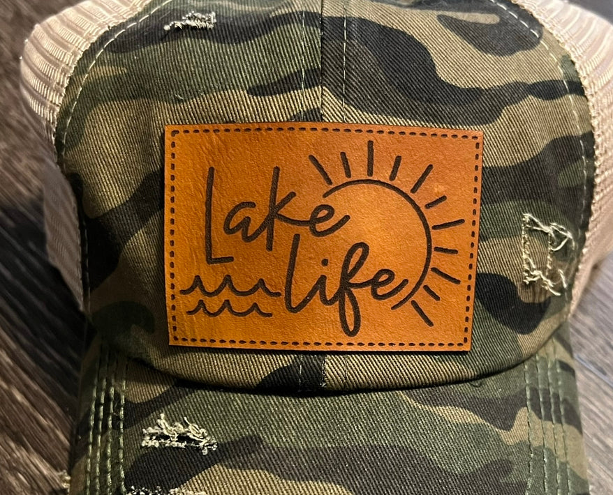 Lake Life Leather Patch