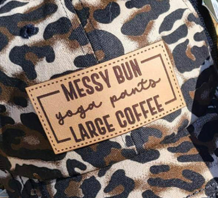 Messy Bun/ Bed Head- Mom & Mini Leather Patch, PATCH ONLY (Must Choose Each Patch Separately)