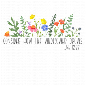 Consider How The Wildflower Grows