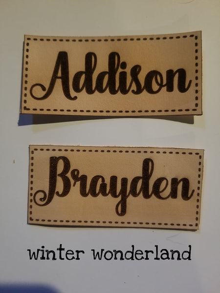 Custom Name Leather Patch (ONE NAME/WORD ONLY!)