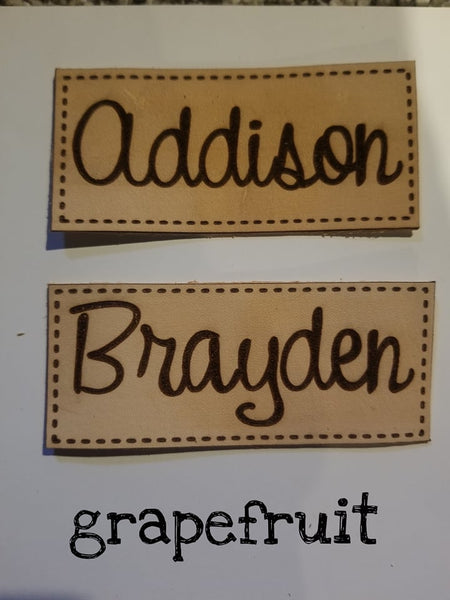 Custom Name Leather Patch (ONE NAME/WORD ONLY!)