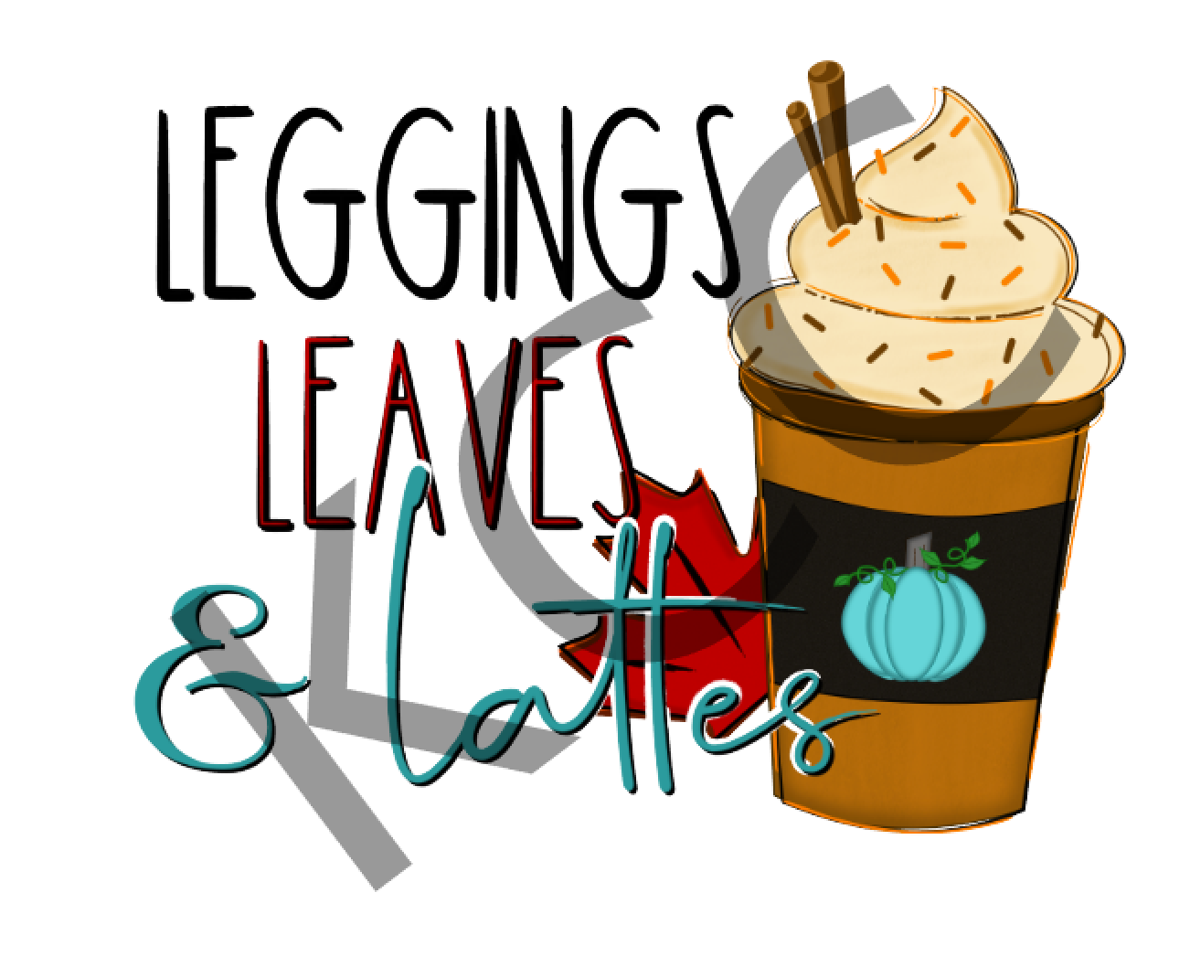 Leggings Leaves Lattes