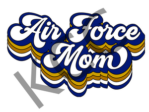 Air Force Mom (Blue & Yellow)