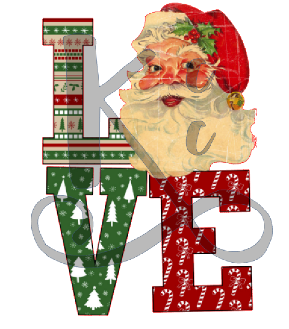 LOVE (White) Santa