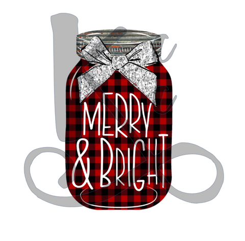 Merry & Bright Mason Jar