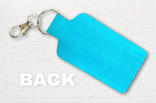 Fear Ends Where Faith Begins Leather Keychain