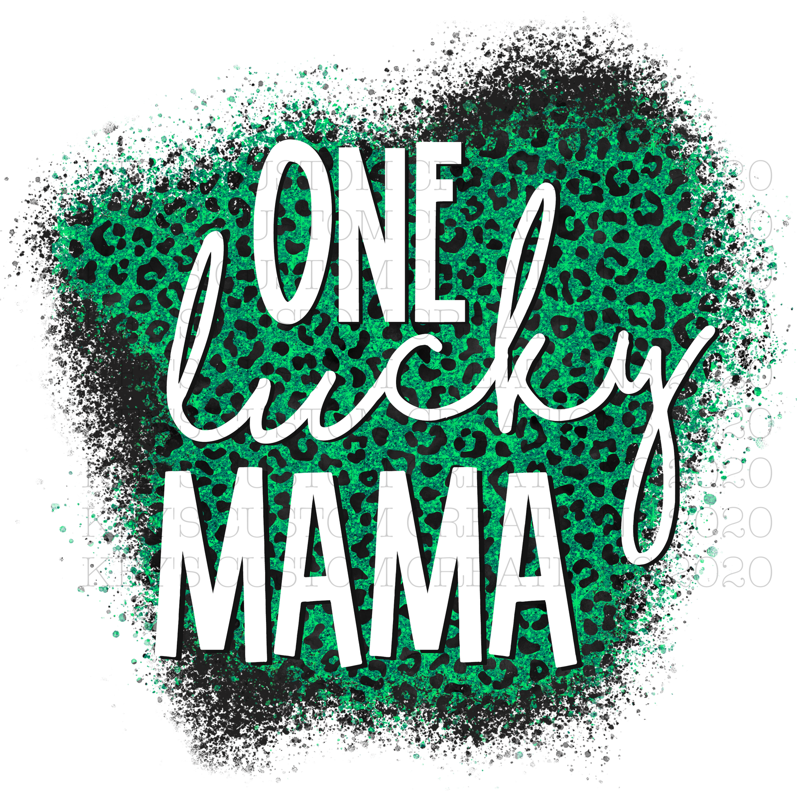 One Lucky Mama Leopard Background
