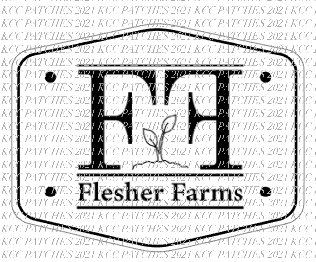 Amanda Custom- Flesher Farms Leather Patch (2" tall)