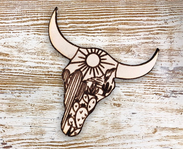 Desert Skull Leather Patch