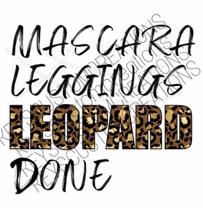 Mascara, Leggings, Leopard, Done