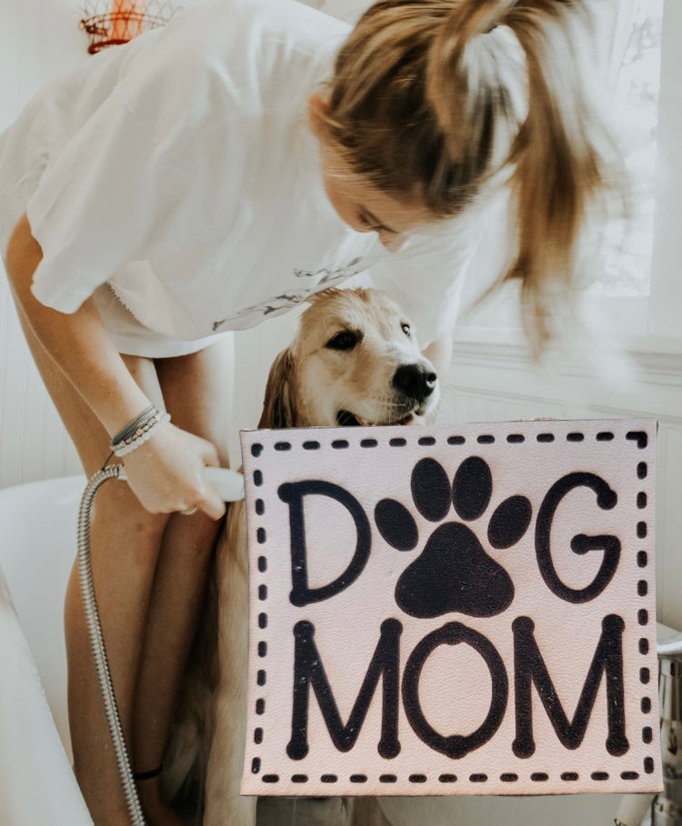 Dog Mom Leather Patch
