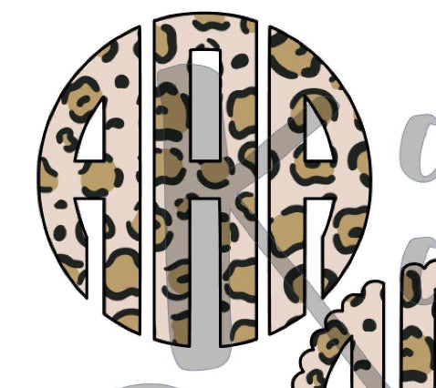 Light Leopard Monogram