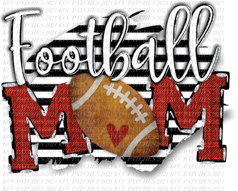 Football Mom (B&W Stripes)