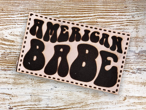 American Babe Leather Patch