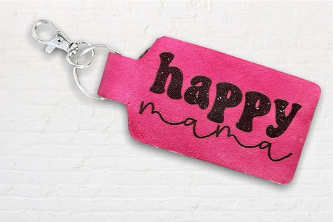 Happy Mama Leather Keychain