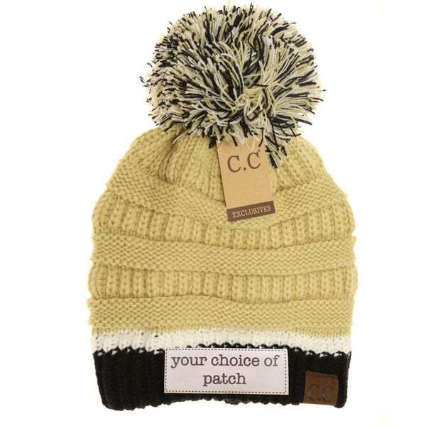 HAT1429- Team Colored Pom Beanie