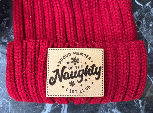 Proud Member Of The Naughty List Leather Patch (PATCH ONLY)