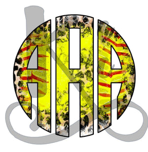Softball Leopard Monogram