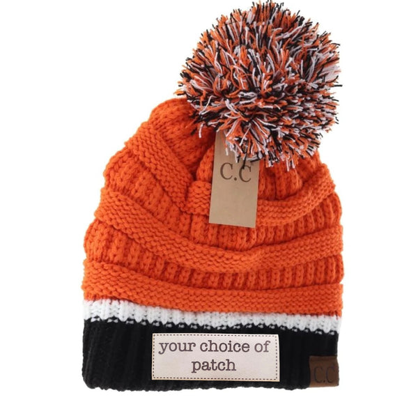 HAT1429- Team Colored Pom Beanie