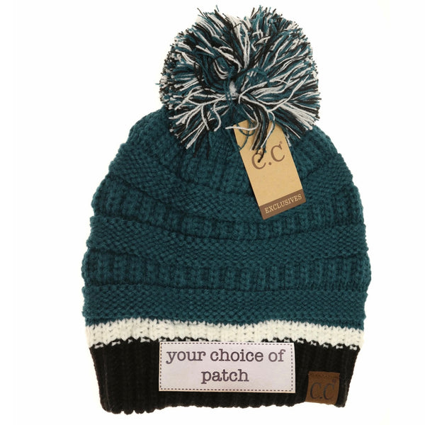 HAT1429- Team Colored Pom Beanie