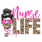 Pink Leopard Nurse Life