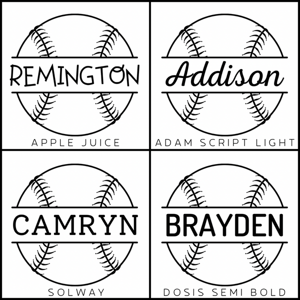 Custom Name Leather Baseball Patch