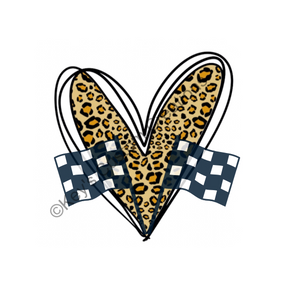 Cheetah Race Flag Heart