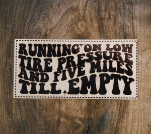 Running on Low Tire Pressure Leather Patch