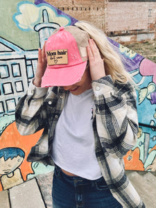 Mom Hair Don't Care Leather Patch