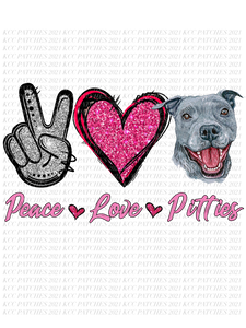 Peace Love Pitties (Pink)