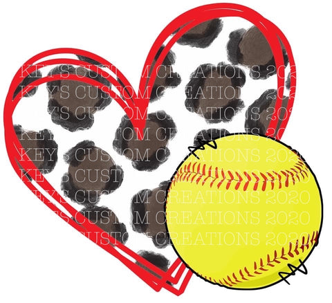 Softball Heart