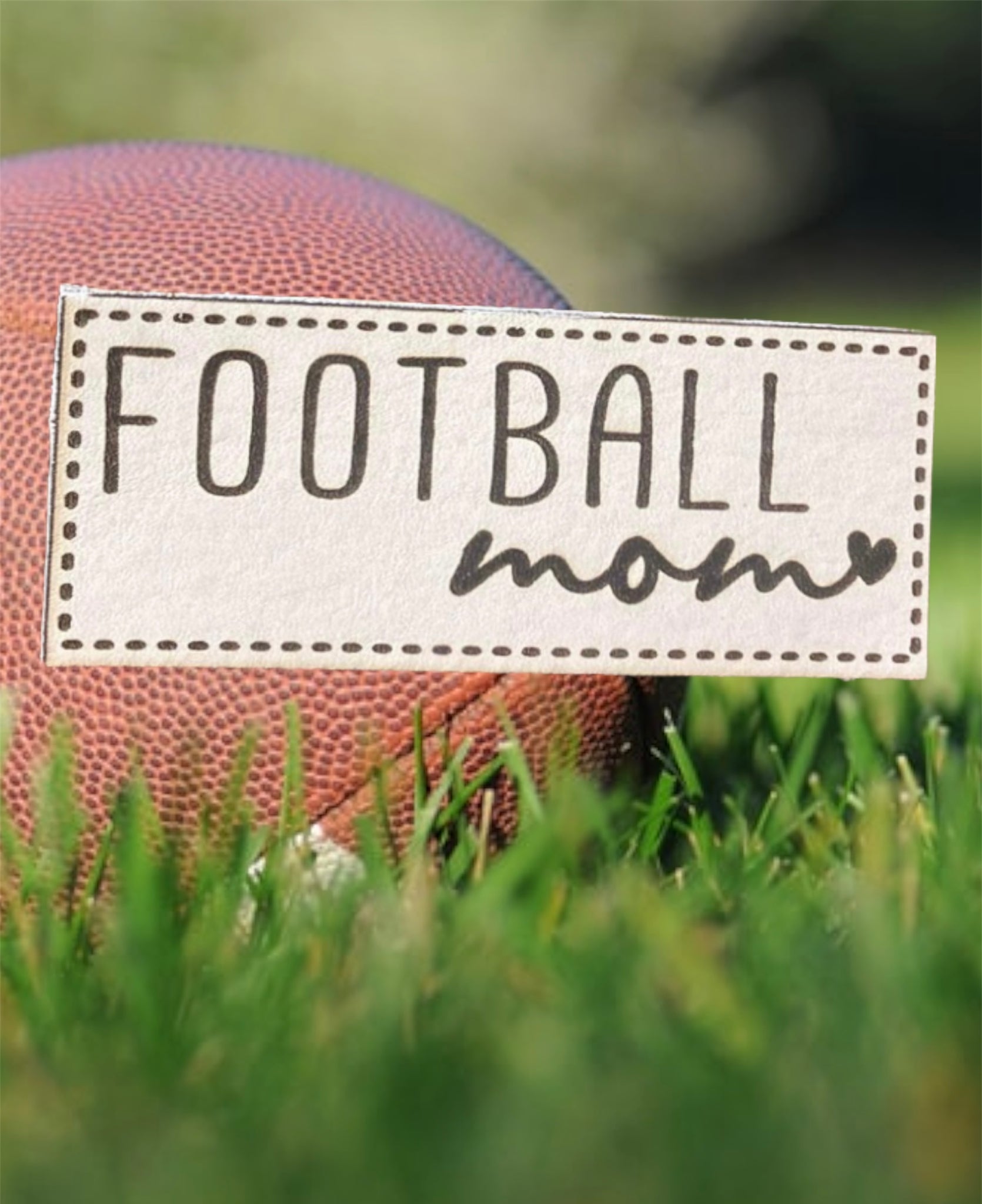 Football Mom Leather Patch