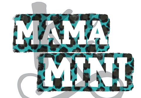Mama/Mini Blue Leopard
