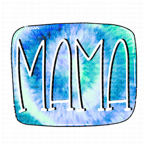 Mama/Mini Blue & Green Tye-dye