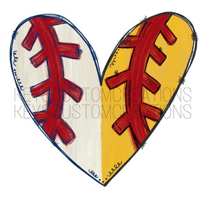 Baseball/Softball Heart