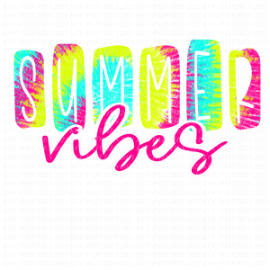 Summer Vibes (Tye-dye Letter Blocks)