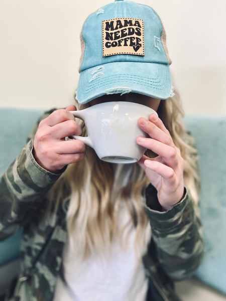 Mama Needs Coffee Leather Patch
